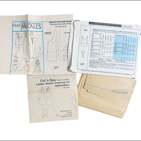 1979 McCall’s Patterns for Dress, Tunic, Cover up and Bathing Suits. - Picture 6 of 9